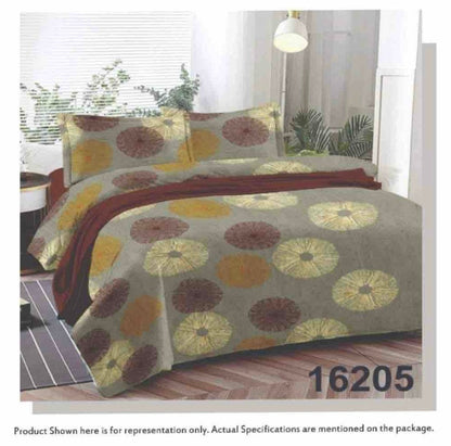 Queen Double bed 100% cotton bedsheet with 2 pillow covers - 90 x 108 | Style. collection