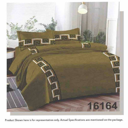Queen Double bed 100% cotton bedsheet with 2 pillow covers - 90 x 108 | Style. collection
