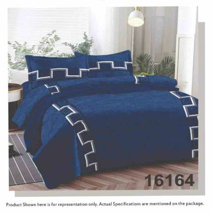 Queen Double bed 100% cotton bedsheet with 2 pillow covers - 90 x 108 | Style. collection