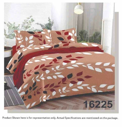 Queen Double bed 100% cotton bedsheet with 2 pillow covers - 90 x 108 | Style. collection