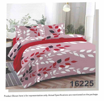 Queen Double bed 100% cotton bedsheet with 2 pillow covers - 90 x 108 | Style. collection