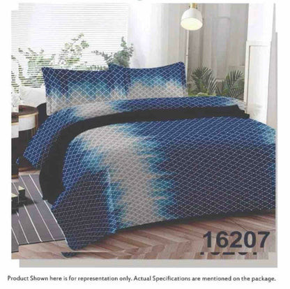 Queen Double bed 100% cotton bedsheet with 2 pillow covers - 90 x 108 | Style. collection