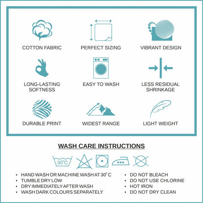 King size cotton bedsheet with 2 pillow covers - 108 x 108 | SD. collection