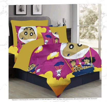 Kids Double bed 100% cotton bedsheet with 2 pillow covers - 90 x 100 | SG. collection
