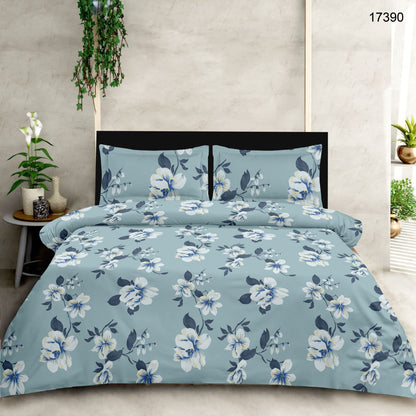 King size cotton bedsheet with 2 pillow covers - 108 x 108 | SD. collection