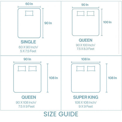Queen Double bed 100% cotton bedsheet with 2 pillow covers - 90 x 108 | Style. collection