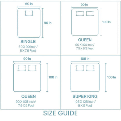 Queen Double bed 100% cotton bedsheet with 2 pillow covers - 90 x 108 | Style. collection